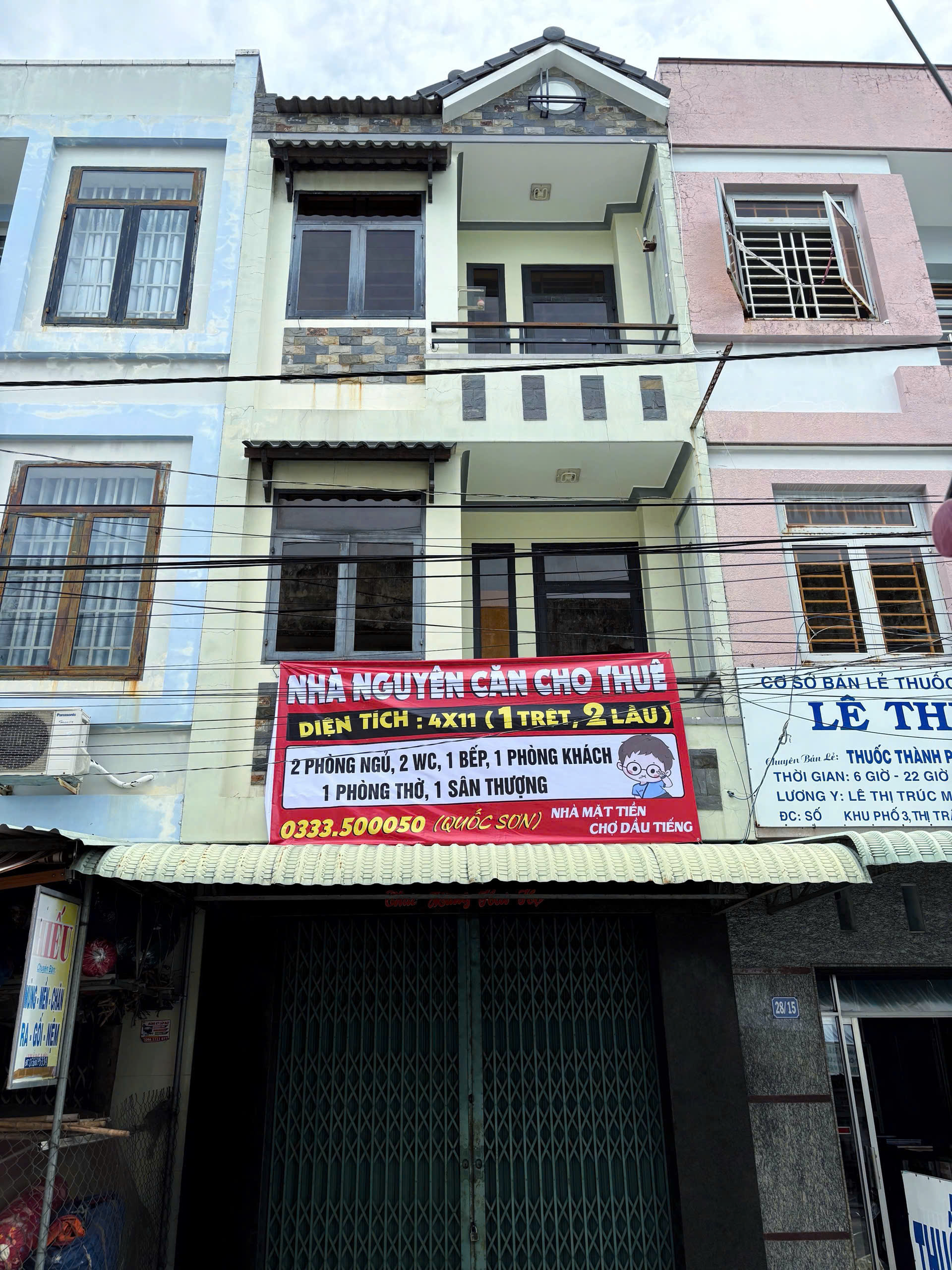  CHO THUÊ NHÀ NGUYÊN CĂN – 1 TRỆT 2 LẦU – NGAY CHỢ DẦU TIẾNG - BÌNH DƯƠNG (CŨ) 