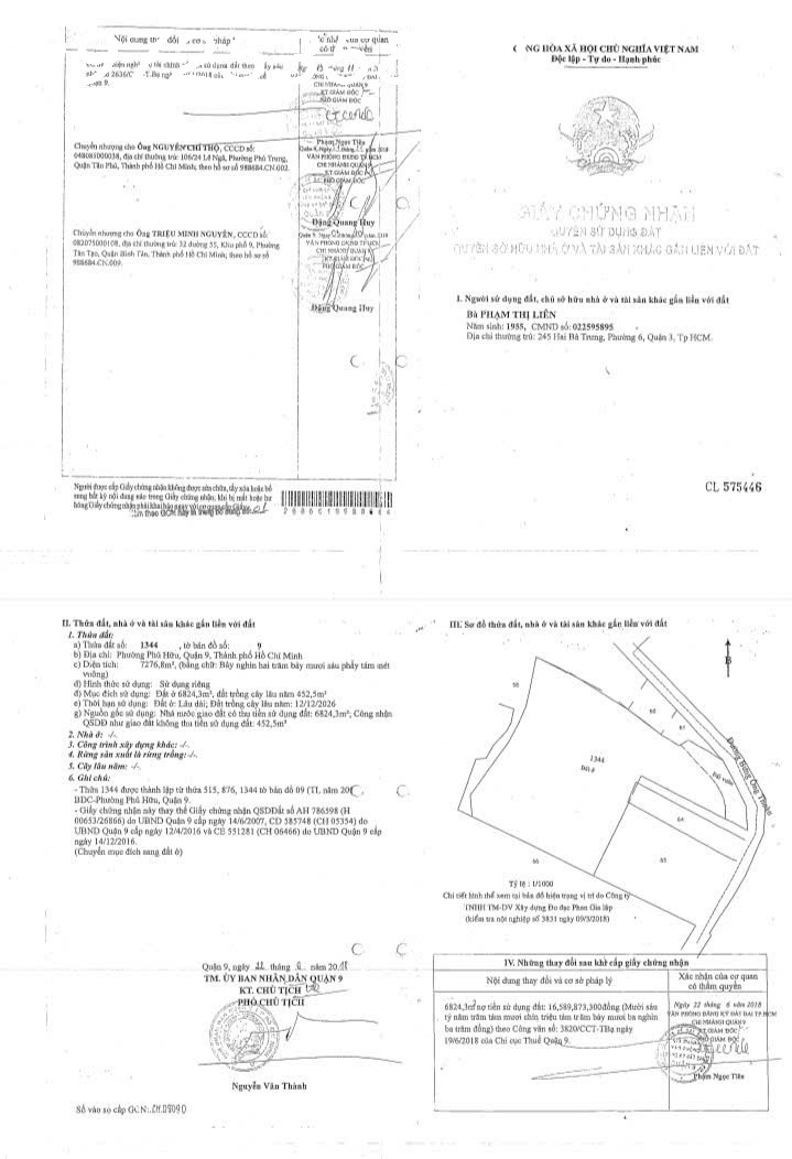  Bán lô quận 9 TPHCM 250 tỷ có thương lượng 