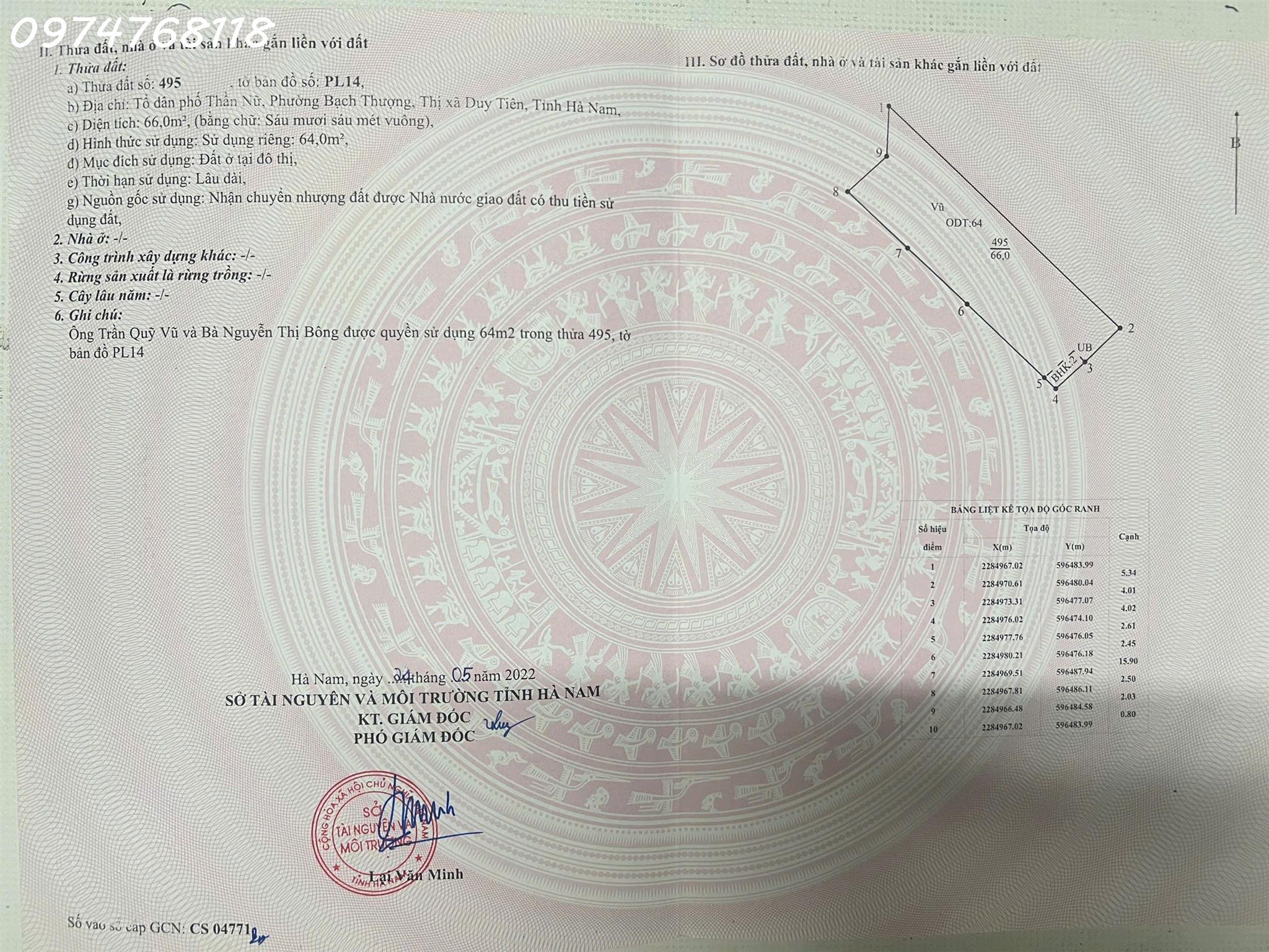  Siêu hiếm! Chính chủ bán đất Thần Nữ, Bạch Thượng, oto vào nhà. DT 66m², MT 4,5m, đường 8m 