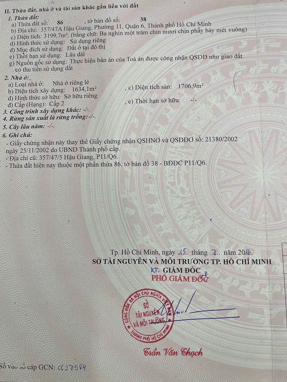  Bán lô Quận 6 TPHCM 350 tỷ có thương lượng với khách hàng có thiện chí 