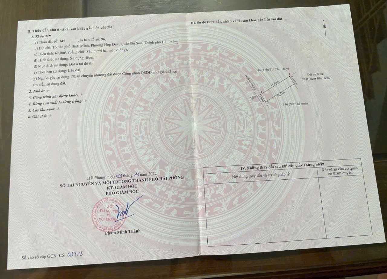  BÁN LÔ ĐẤT TUYẾN 2 BÌNH MINH – NAM ĐỒ SƠN, GIÁ CHỈ 6XX TRIỆU  ZALO 0567 222 555 