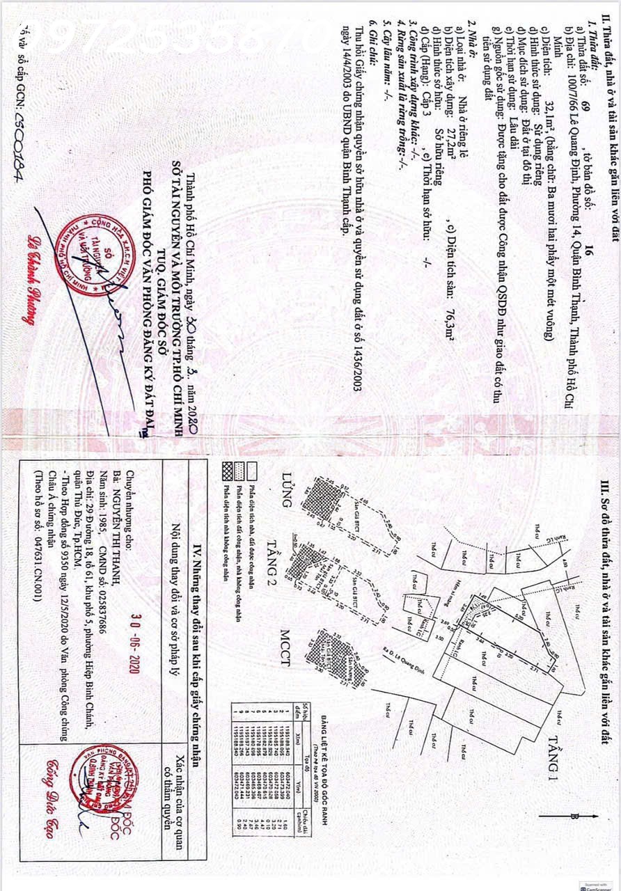  Bán nhà Lê Quang Định - P14 - Bình Thạnh giá 4,6 tỷ có thương lượng nhẹ 