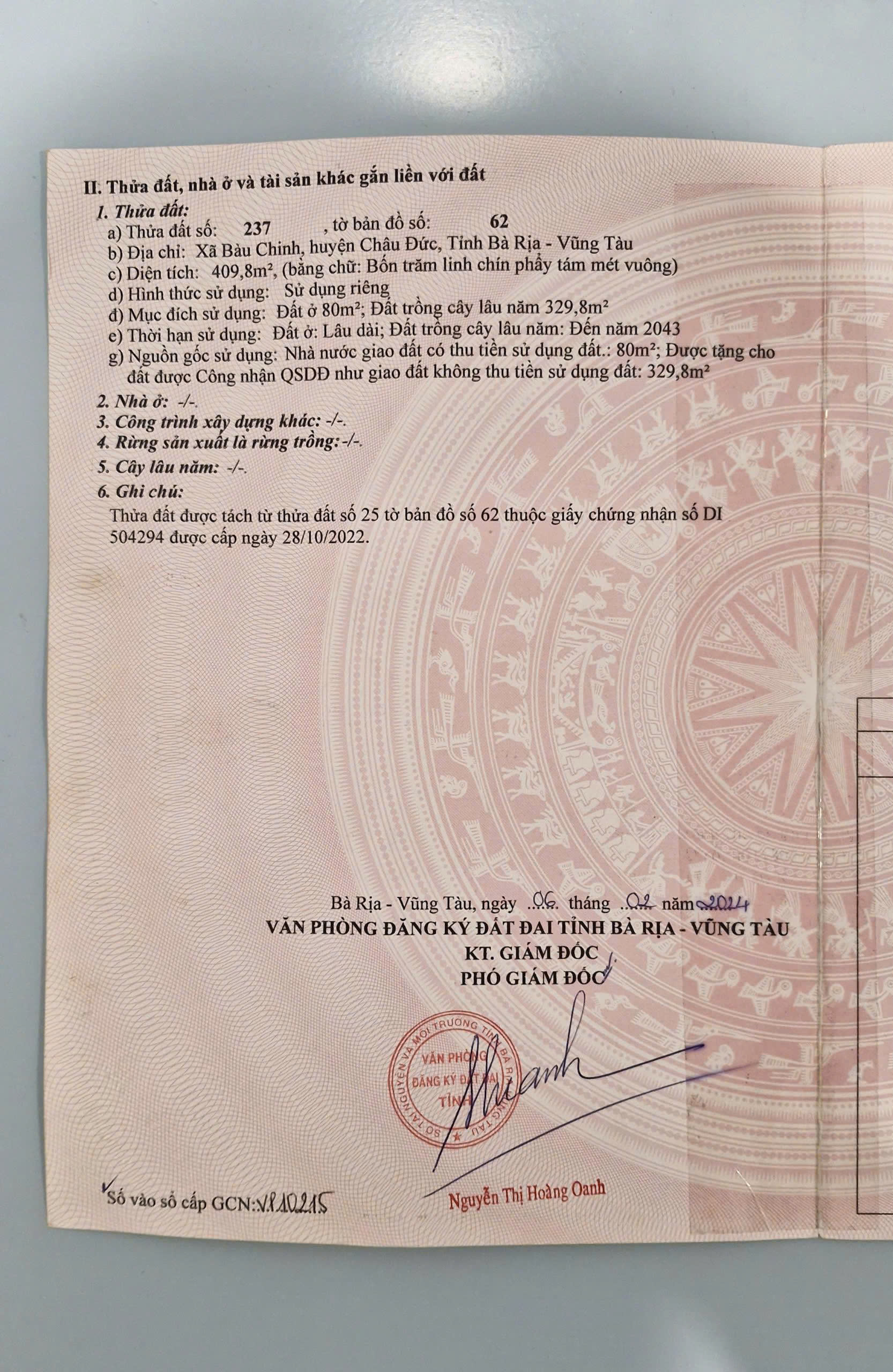  Chủ bán 400mv 80  thổ cư mt bầu chinh láng lớn 