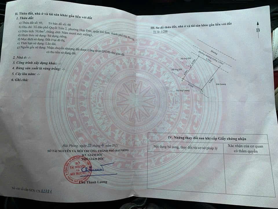  GIÁ SIÊU RẺ 5XX TRIỆU – LÔ ĐẤT Ô TÔ ĐỖ CỬA TẠI QUYẾT TIẾN, ĐỒ SƠN  ZALO 0567 222 555 