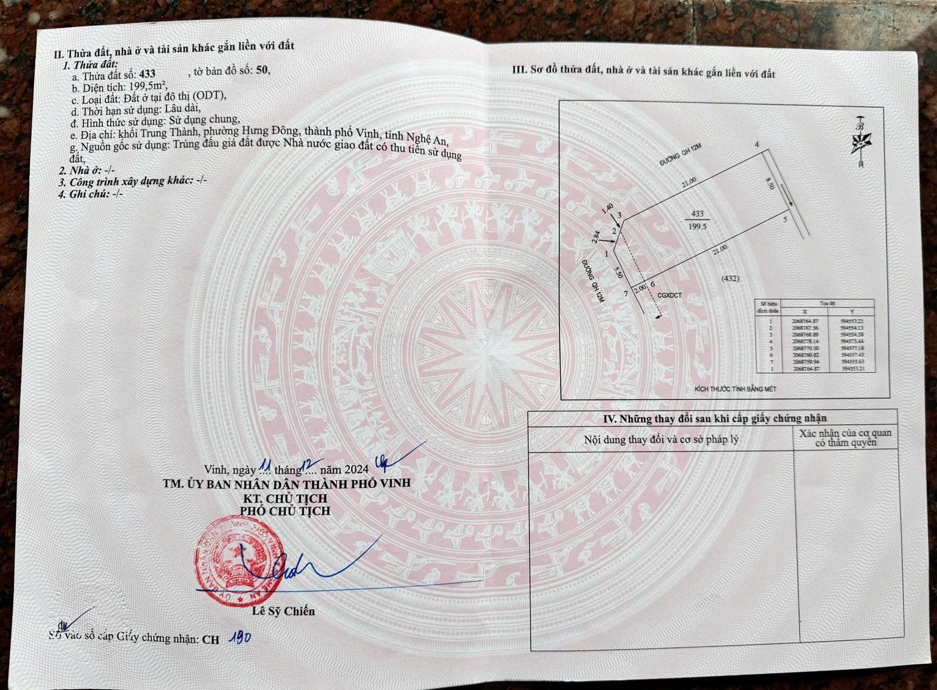  Bán lô Góc 200m2 đẹp nhất khu đấu giá Trung Thành - Hưng Đông, TP Vinh 