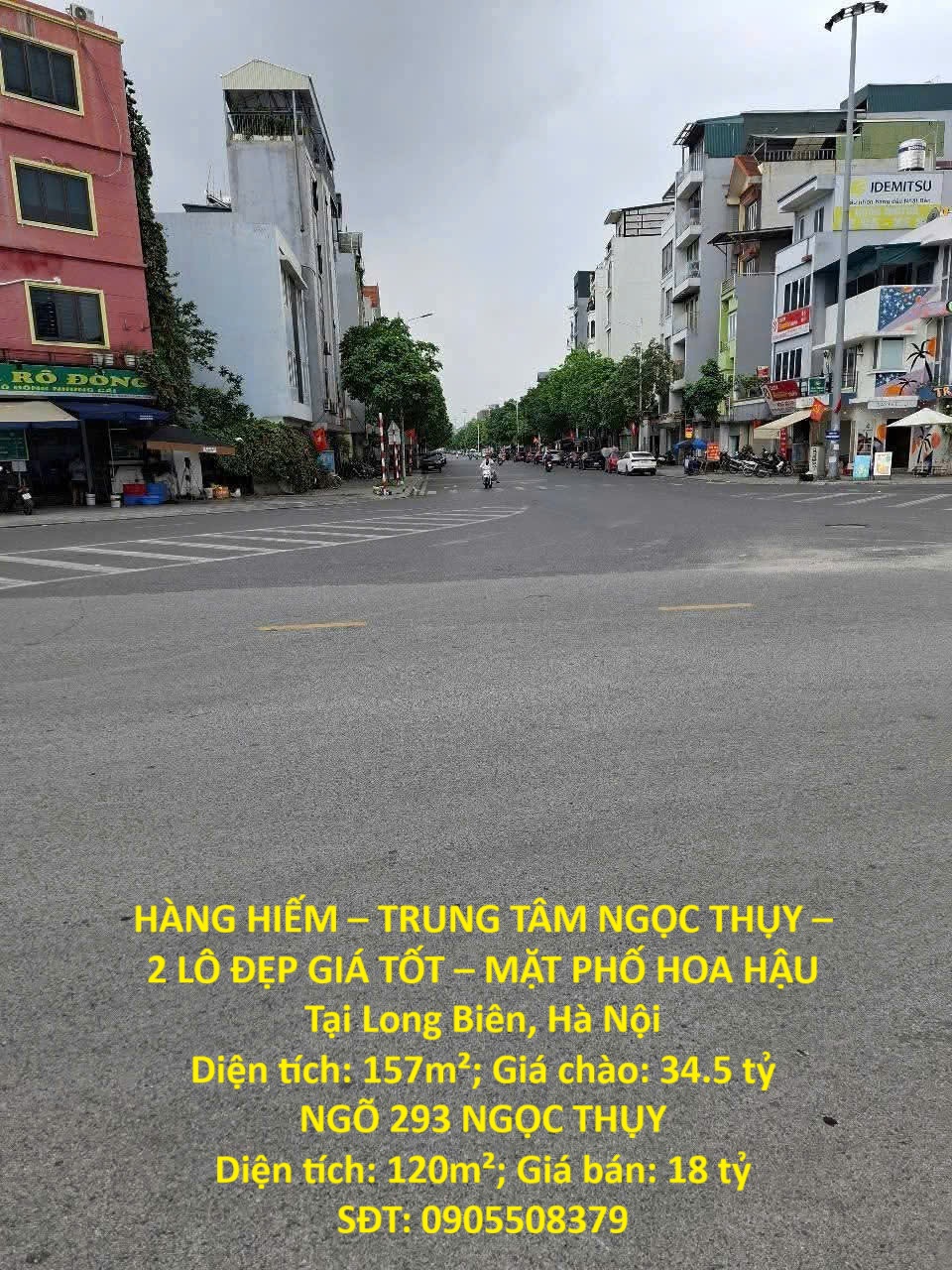  HÀNG HIẾM – TRUNG TÂM NGỌC THỤY – 2 LÔ ĐẸP GIÁ TỐT – MẶT PHỐ HOA HẬU Tại Long Biên, Hà Nội 