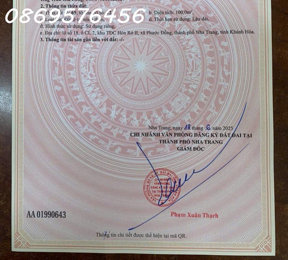  BÁN LÔ ĐẤT TĐC HÒN RỚ ĐỐI DIỆN SUNGROUP KHÁNH HOÀ 