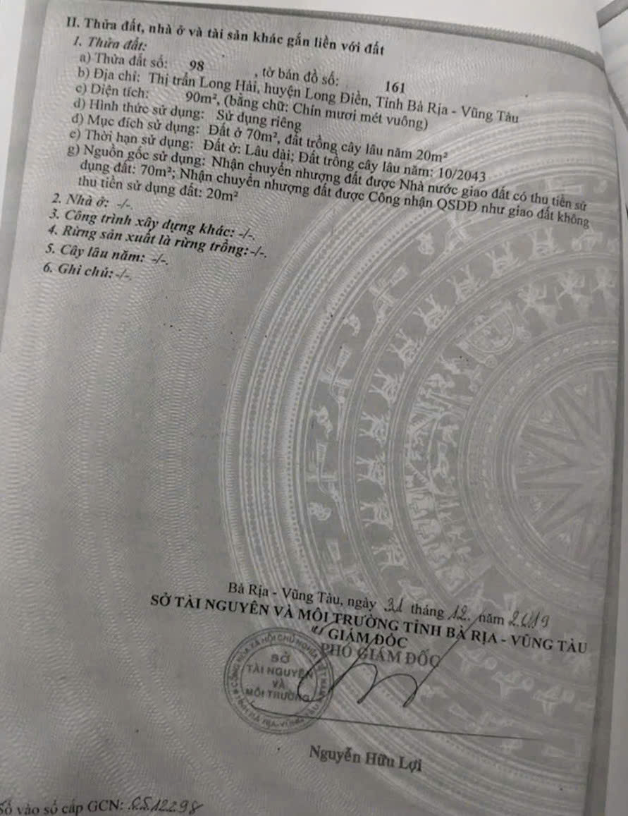  E cần ra miếng đất ở khu Seaway- Long Hải.HCM 