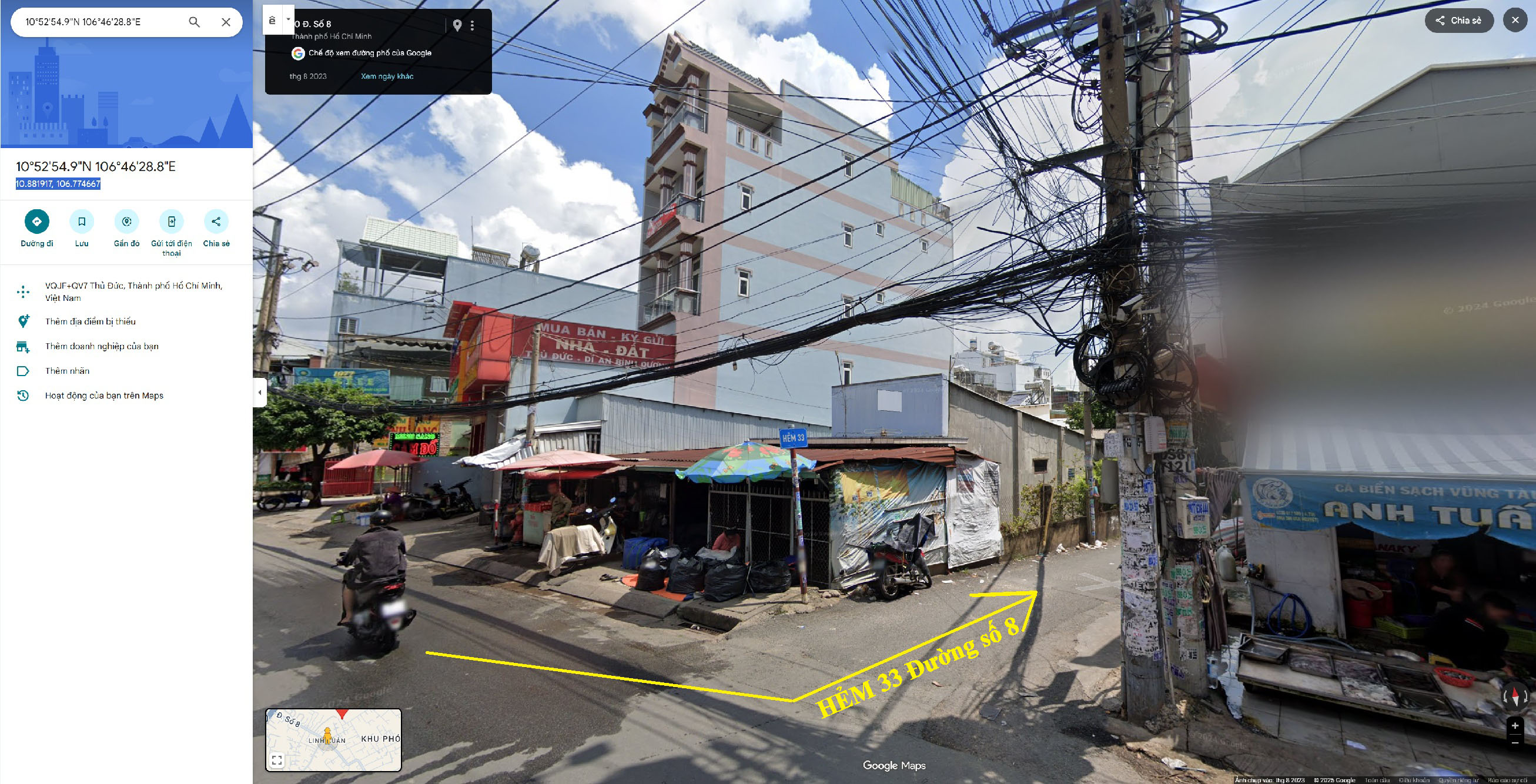  Bán đất hẻm số 33 đường số 8, P. Linh Xuân, Quận Thủ Đức (nay là phường Linh Xuân), Hồ Chí Minh 