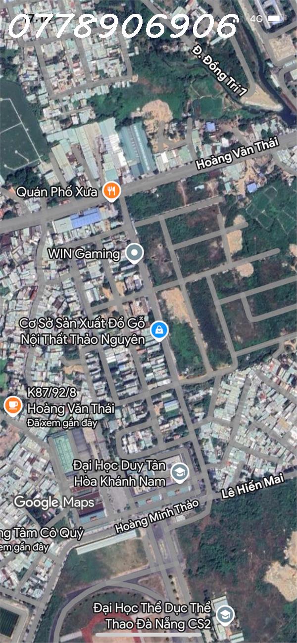  BÁN LÔ ĐẤT 2 MẶT KIỆT Ô TÔ 6M – HOÀNG VĂN THÁI, LIÊN CHIỂU 