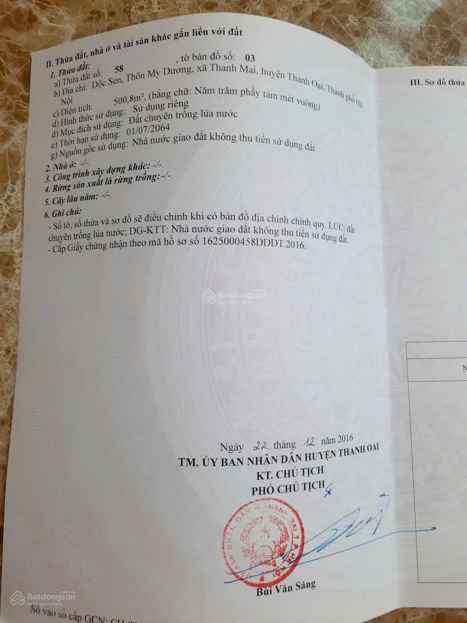  Đất đẹp giá rẻ mặt đường 6m, 508m² vuông vắn, gần khu Vin đầu tư chỉ 1tr/m²! 