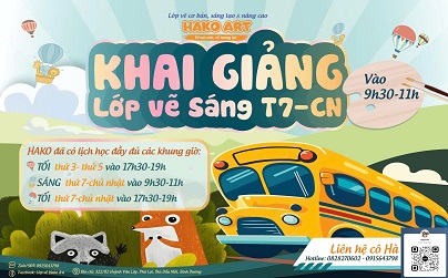  ► Chiêu sinh lớp vẽ Hako, KHAI GIẢNG LỚP VÀO SÁNG THỨ 7- CHỦ NHẬT 