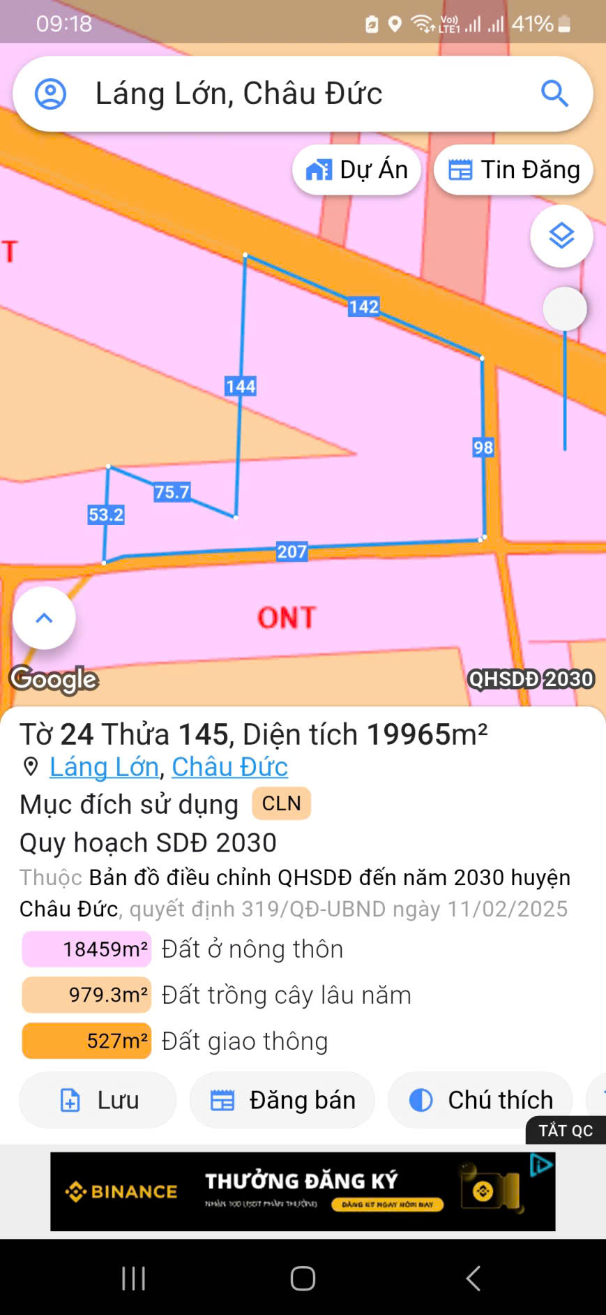  Hạ giá sốc chốt nhanh lô đất đẹp, khu dân cư hiện hữu:
Đất lớn 20.000m2(gần 2ha), 3 mặt tiền đường nhựa lớn, trục chính đường nhựa lớn 30m nằm đường Lê Hồng 