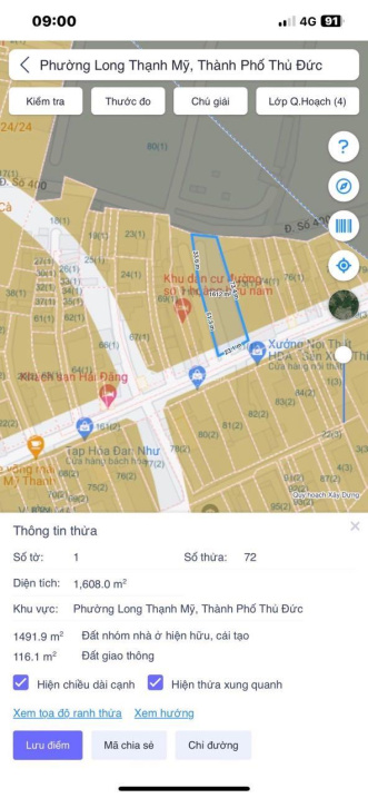  Bán gấp đất Mặt tiền đường Số 1 - khu Hoàng Hữu Nam, Long Thạnh Mỹ, Quận 9.
GIÁ CHỈ 45TR/M2 