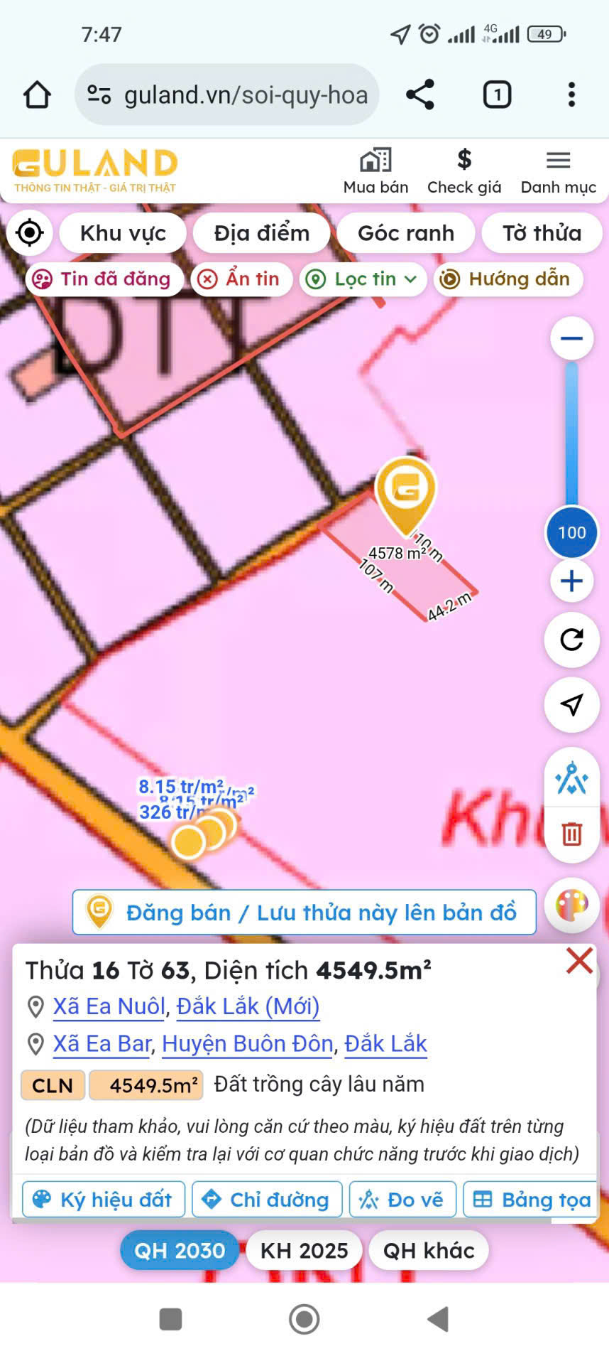  Chính Chủ Bán 4600m2, Đất Mặt Tiền Tại Thôn 6, Xã Ea Bar, Huyện Buôn Đôn, Tỉnh Đắk Lắk 