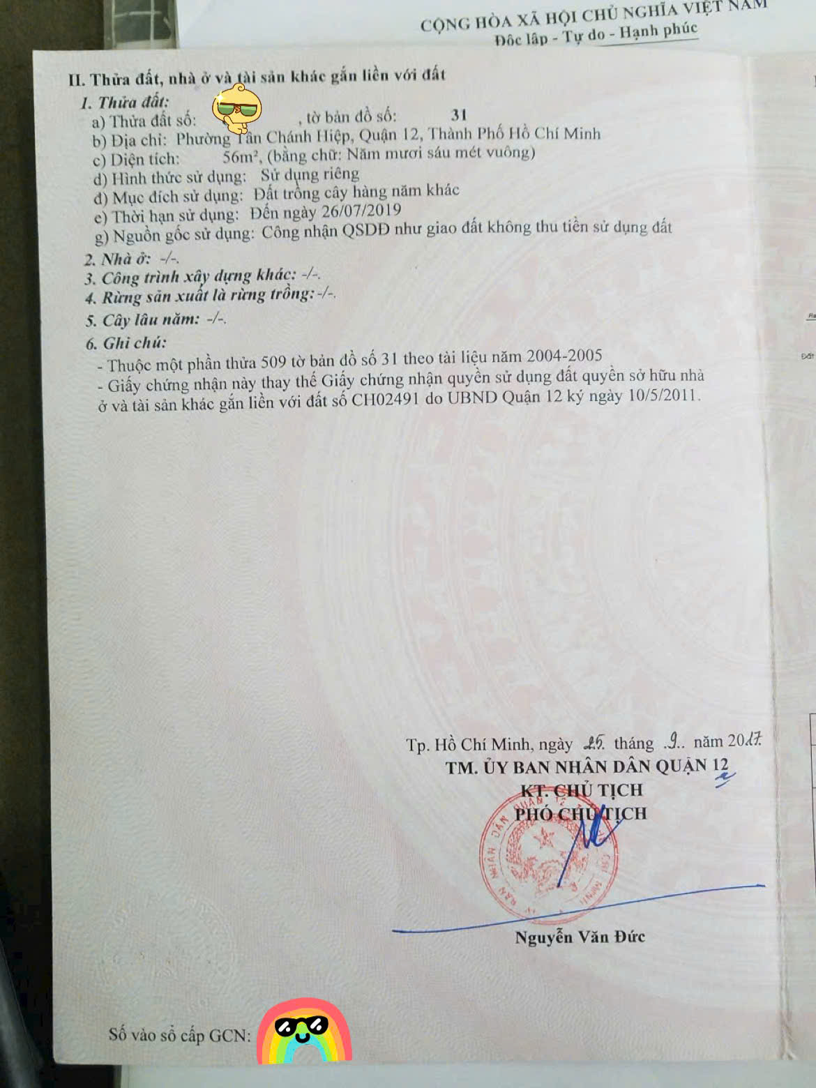  BÁN LÔ ĐẤT ĐẸP (4X14) HẺM NGẮN HUỲNH THỊ HAI, P.TÂN CHÁNH HIỆP, Q12 