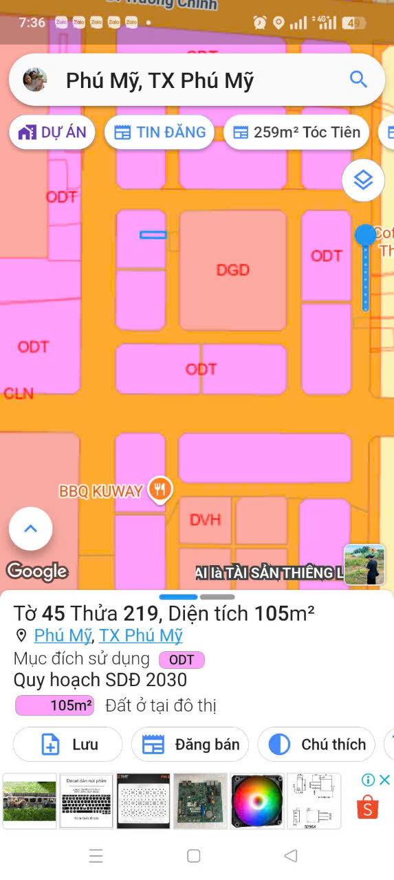  105mv full thổ cư đối diện trường học tdc ata mà giá chỉ 2ty9 