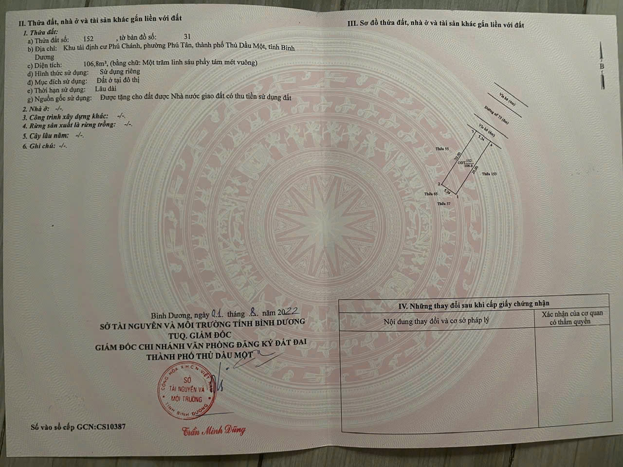  Chính chủ - Do Nhu Cầu Công Việc Bán Nhà Phố Mặt Tiền Đường 75, khu TDC Phú Chánh, Thủ Dầu Một 