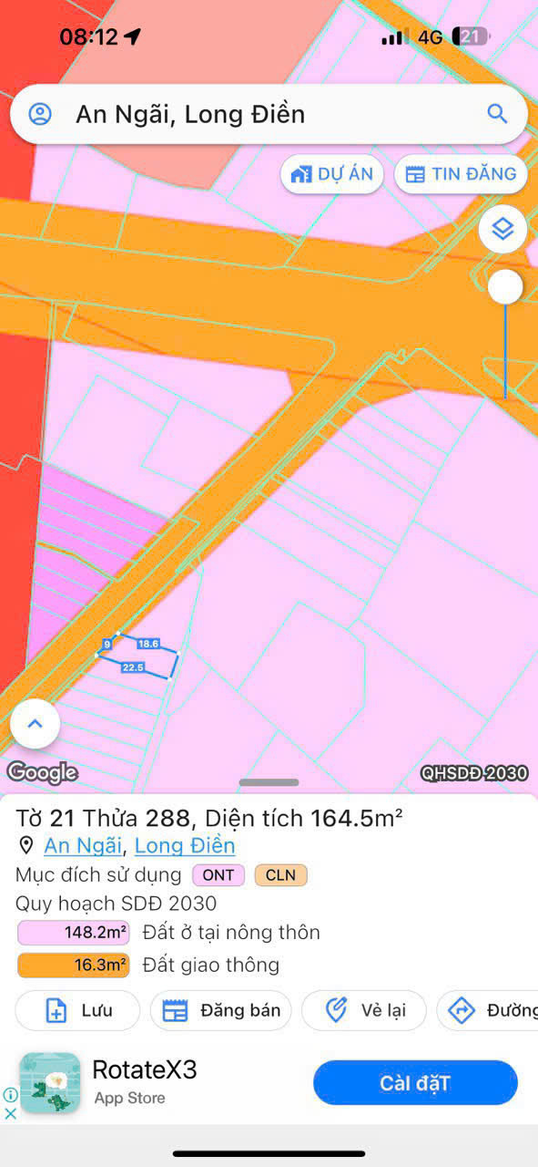  Cần bán gấp mt kinh doanh phan đăng lưu xã long điền hcm 164mv 50 thổ cư 