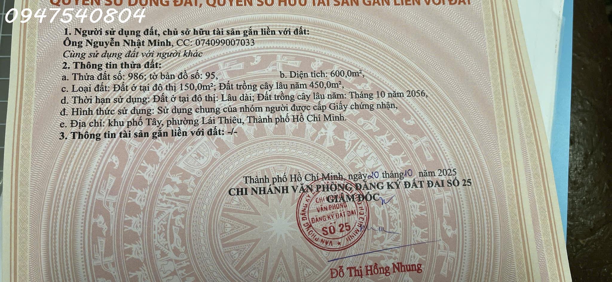  Bán đất đường Vĩnh Phú 38, phường Lái Thiêu, TP. Hồ Chí Minh, DT 600m2, giá đầu tư 