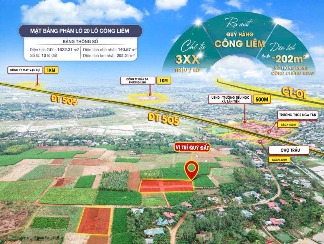  ???? ĐẤT NỀN GIÁ RẺ – NGAY CẠNH CỤM CÔNG NGHIỆP CÔNG LIÊM ĐANG HOẠT ĐỘNG! 