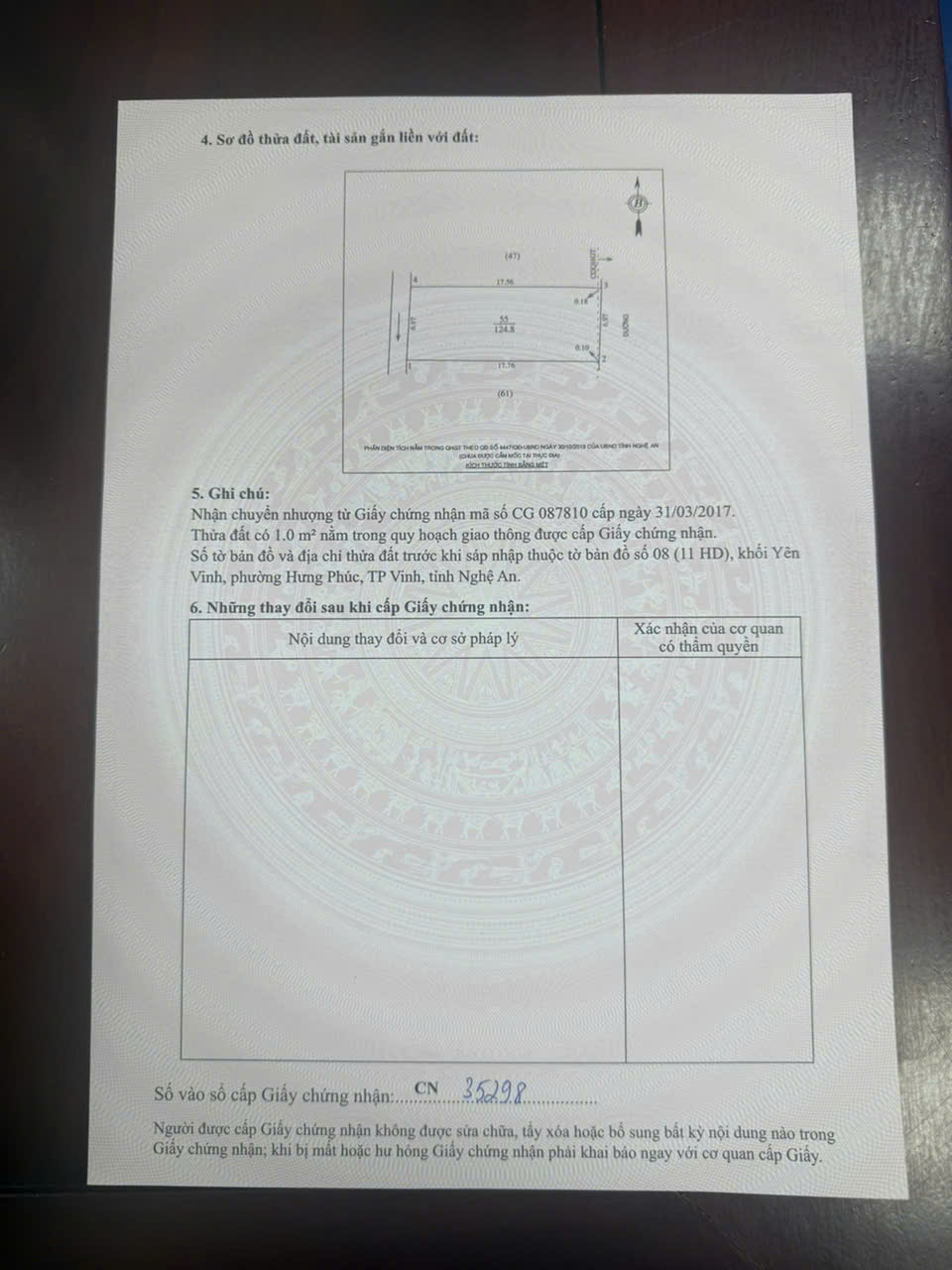  Cần bán lô 125m2 đất mặt đường Yên Vinh – phường Hưng Phúc 