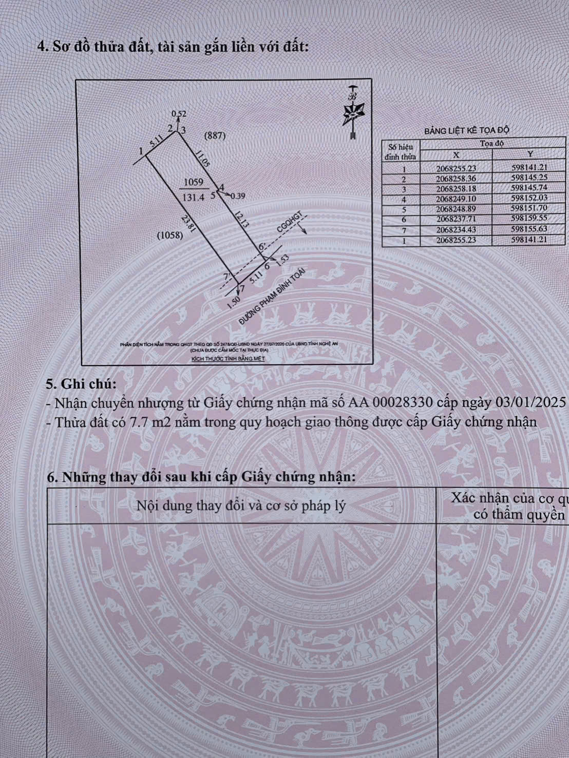  BÁN LÔ 130m2 ĐẤT MẶT ĐƯỜNG PHẠM ĐÌNH TOÁI 2 – NGHI PHÚ 