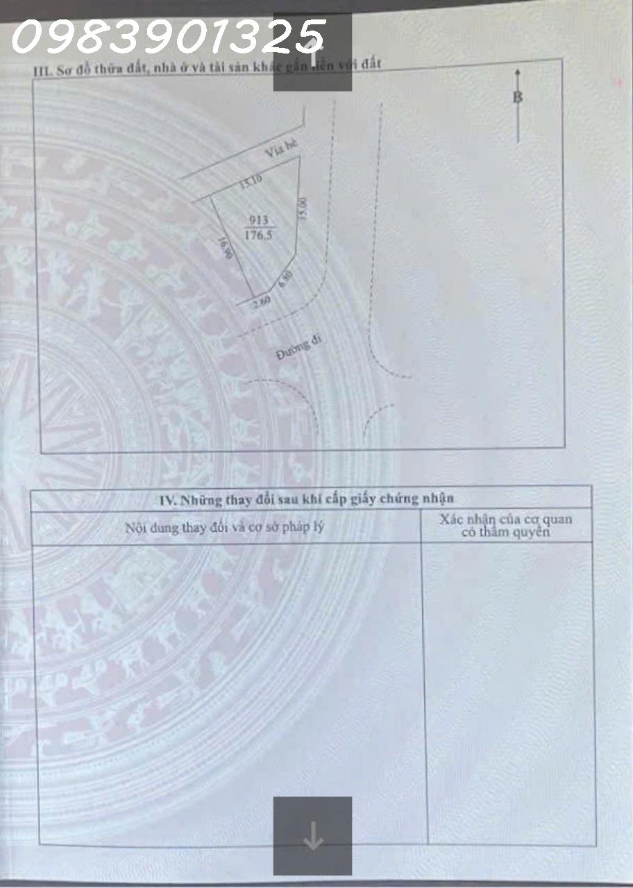  Siêu phẩm - Lô góc 2 mặt tiền KDC Đức Thắng, Hiệp Hòa, Bắc Giang, DT 176.5m2, giá đầu tư 