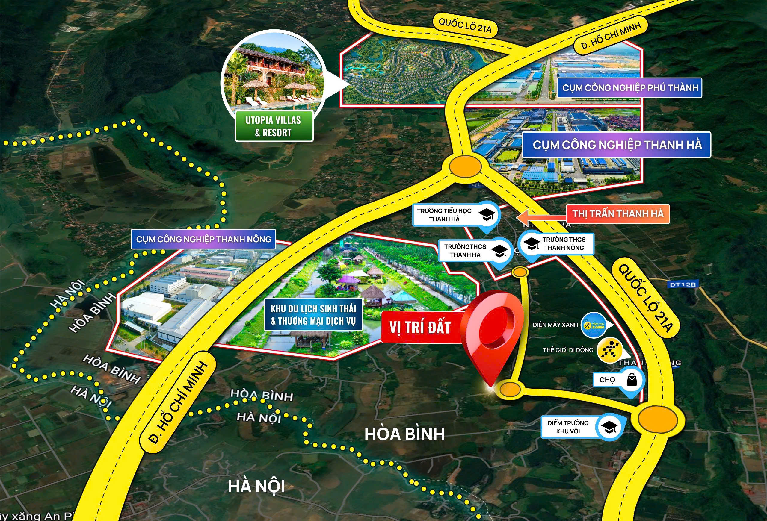  ĐẤT NỀN HÒA BÌNH CHỈ 450tr/LÔ FULL THỔ CƯ LH 0394392185 