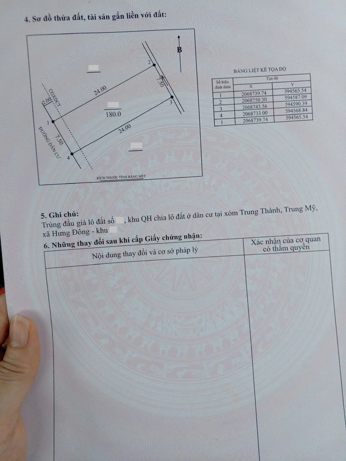  Bán lô 180m2 đất đấu giá Trung Thành, Hưng Đông, TP Vinh 
