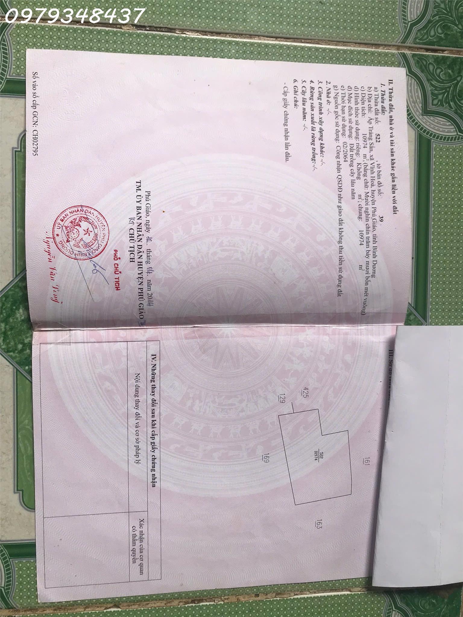  Bán Đất + Nhà Cấp 4 Đẹp Tại Xã Vĩnh Hòa – Khu Vực Phú Giáo (Cũ), Tp.Hcm 