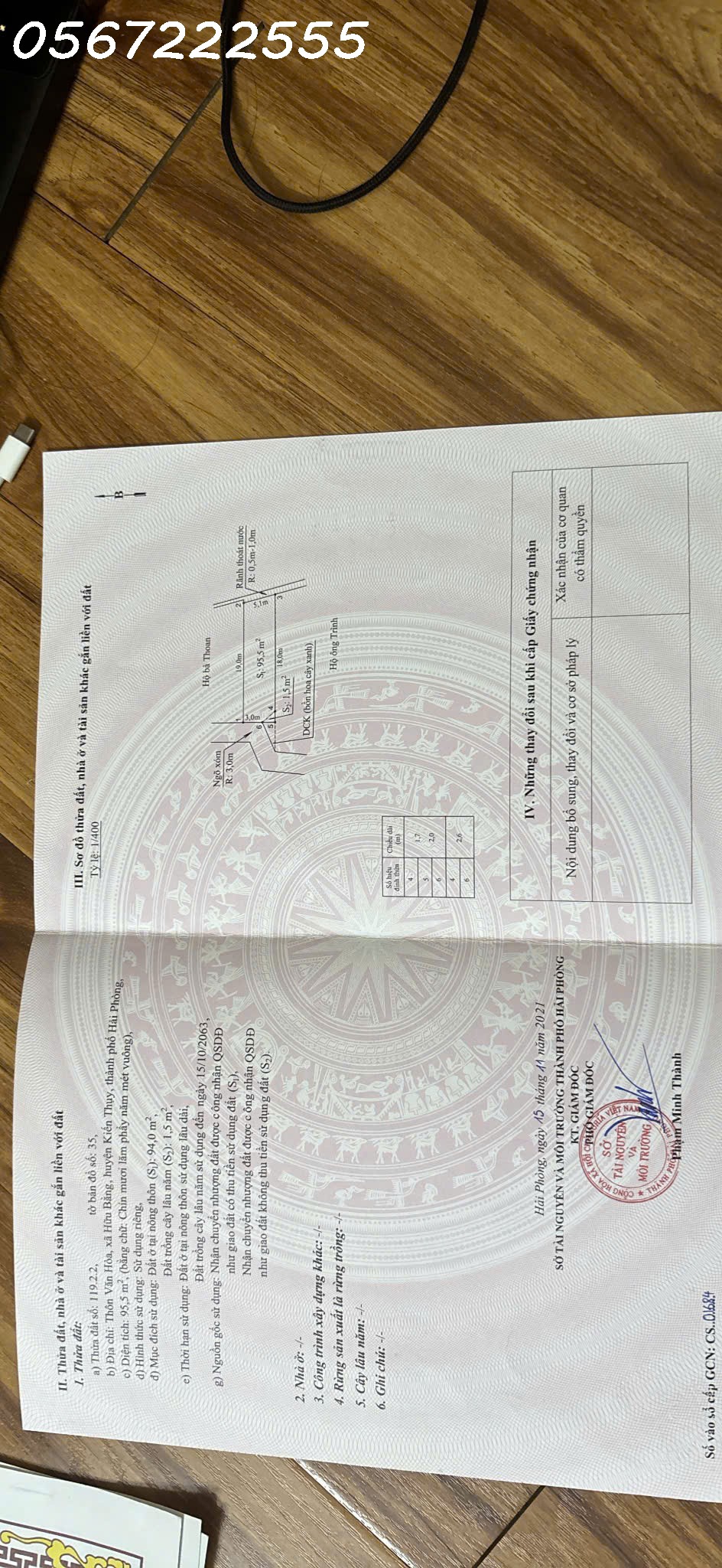  ĐẤT RẺ DƯỚI 1 TỶ – VĂN HÒA HỮU BẰNG, KIẾN THỤY – 95,5M² ĐƯỜNG Ô TÔ  ZALO 0567 222 555 