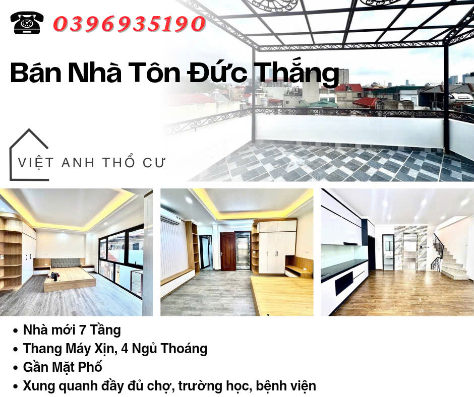  Bán nhà Phố Tôn Đức Thắng, 7 Tầng Thang Máy, Ngõ Nông Gần Mặt Phố, Giá: 14.5 Tỷ, Lh: 0396935190. 