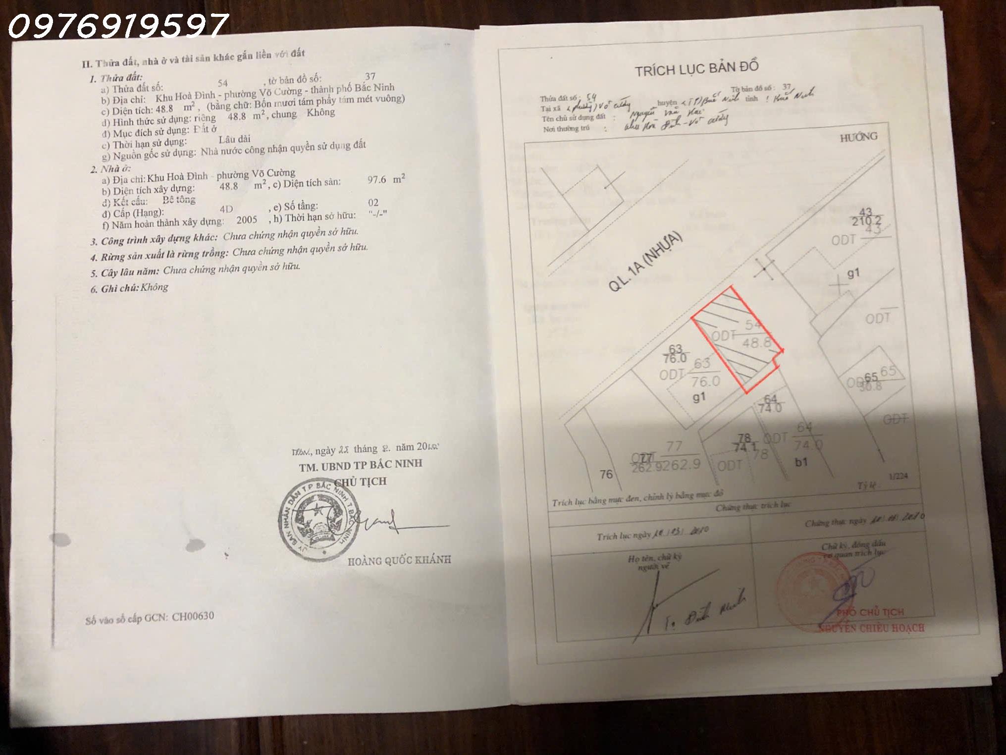  Gia đình cần bán Lô Góc 2 mặt tiền Phường Võ Cường, TP. Bắc Ninh 