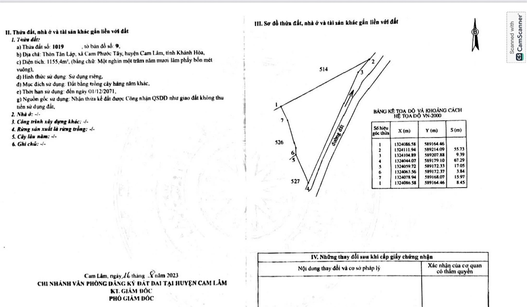  ĐẤT ĐẸP - ĐẦU TƯ SINH LỜI - Chính Chủ Bán Lô Đất Mặt Tiền Xã Cam Phước Tây, Cam Lâm, Khánh Hoà 
