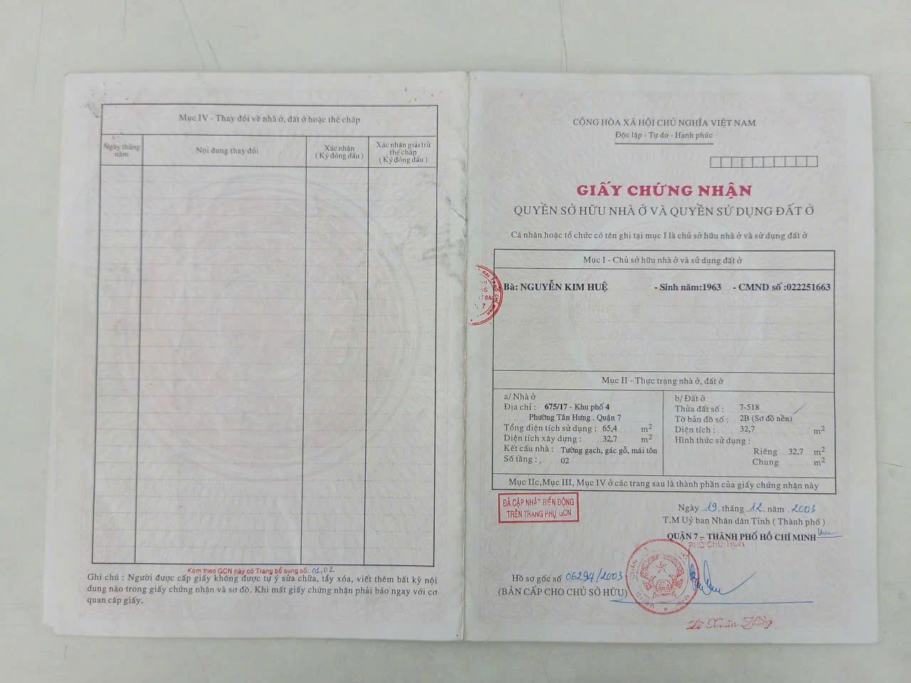  Nhà Q7 66m2 Giá 3.680 tỷ. Ngay Cầu Kênh Tẻ 