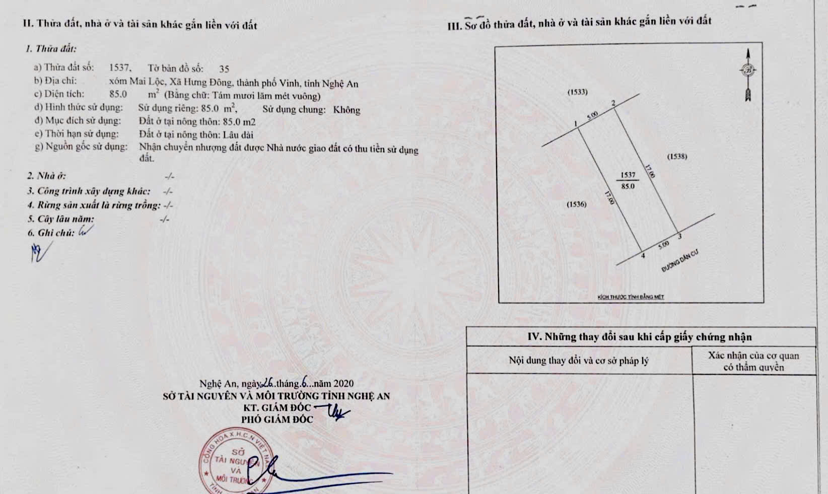  Cần bán lô đất 85m2 khu đấu giá MAI LỘC - HƯNG ĐÔNG, TP Vinh 