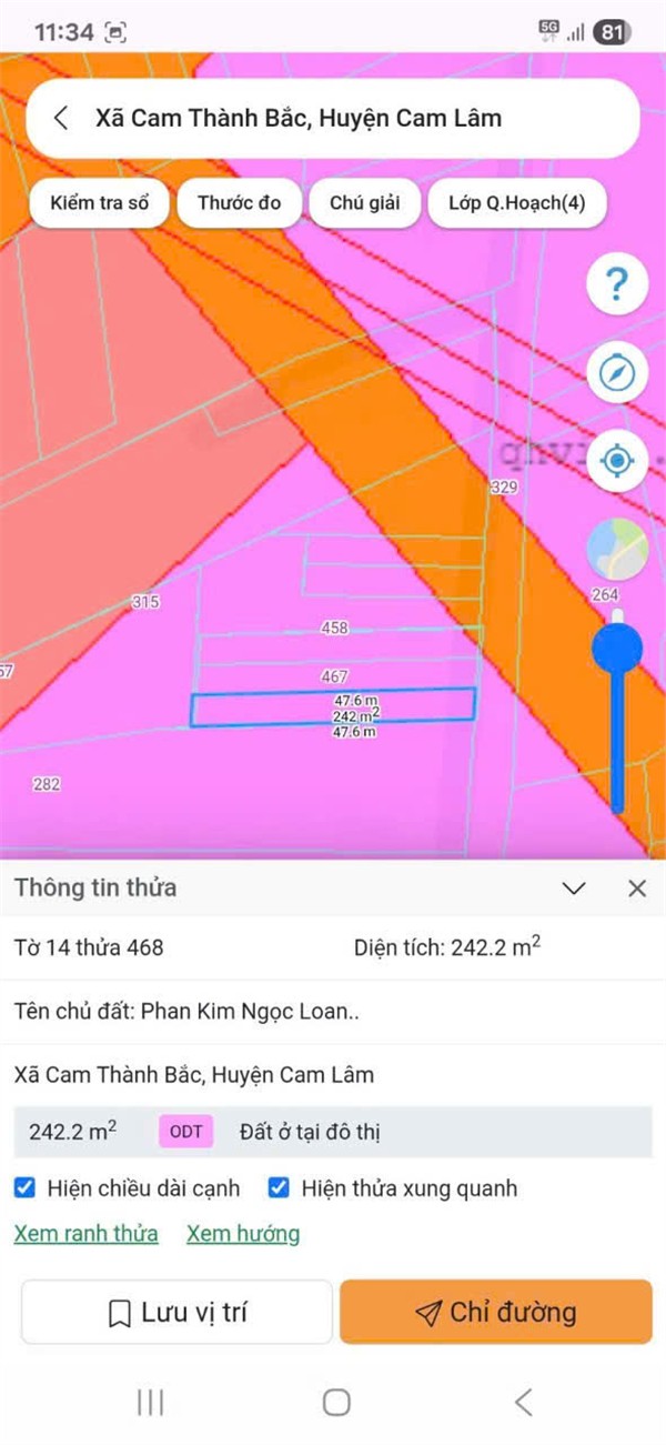  CHÍNH CHỦ Cần Bán Nhanh Lô Đất Tại xã Cam Thành Bắc, Cam Lâm, Khánh Hoà 