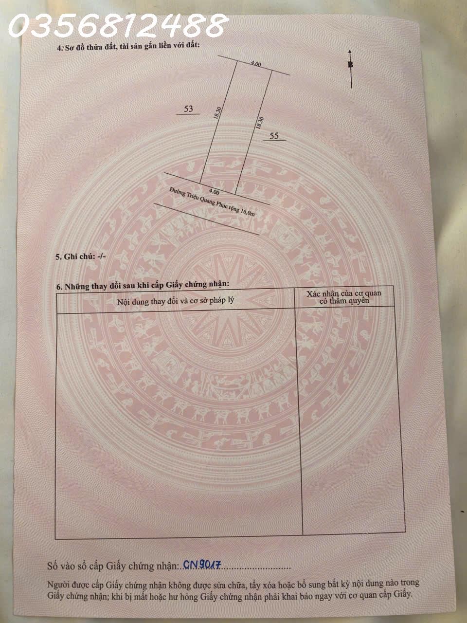  Bán đất tặng nhà cấp 4 đường Triệu Quang Phục, Nha Trang, Khánh Hòa, DT 73,2m2, giá đầu tư 