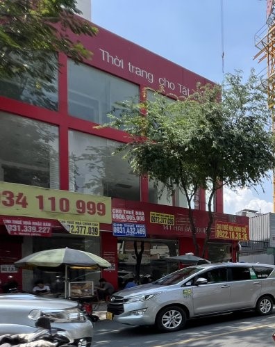  Cho thuê nhà Góc 2MT 141 Hai Bà Trưng, Phường 1, Q.3 