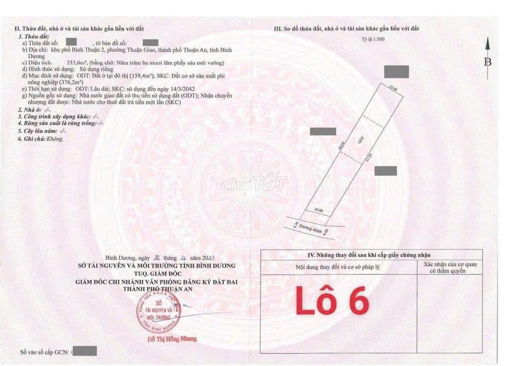  Nhanh Tay Sở Hữu Ngay Lô Đất KP Bình Thuận 2, Phường Thuận Giao, Thuận An, Bình Dương 