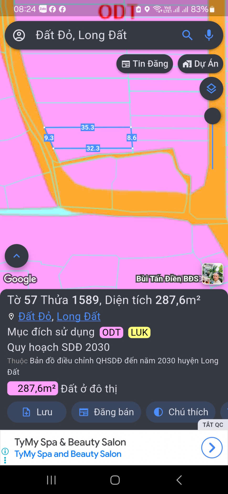  Thị trấn đất đỏ
Lô đất mt trần huy liệu-thị trấn đất đỏ 