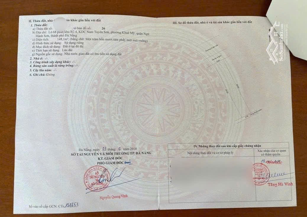  CHÍNH CHỦ Cần Bán Nhà Mặt Phố Đường Doãn Uẩn, Phường Mỹ An, Ngũ Hành Sơn, Đà Nẵng 