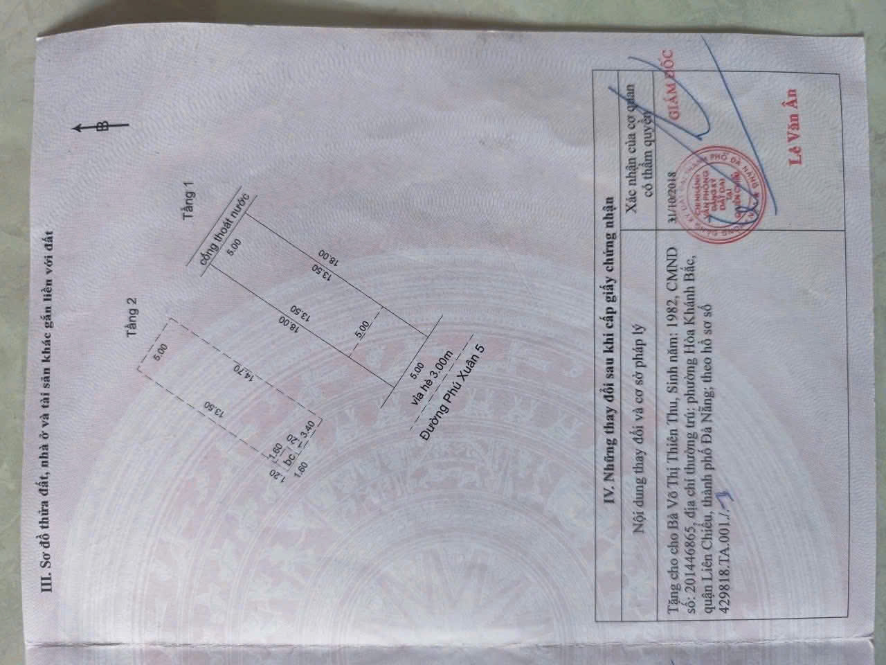  Nhà 2 tầng 2 mê đúc kiên cố mặt tiền PHÚ XUÂN 5, Liên Chiểu Đà Nẵng 