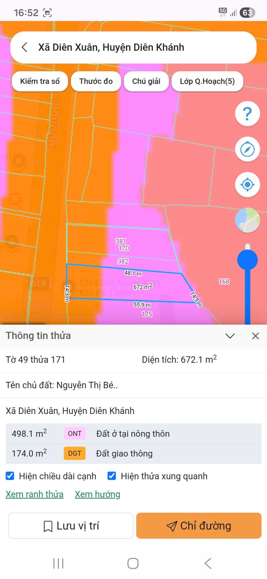  ĐẤT THỔ CƯ - Vị Trí Đẹp - Chính Chủ Cần Bán Tại Xã Diên Xuân, Diên Khánh, Khánh Hòa 