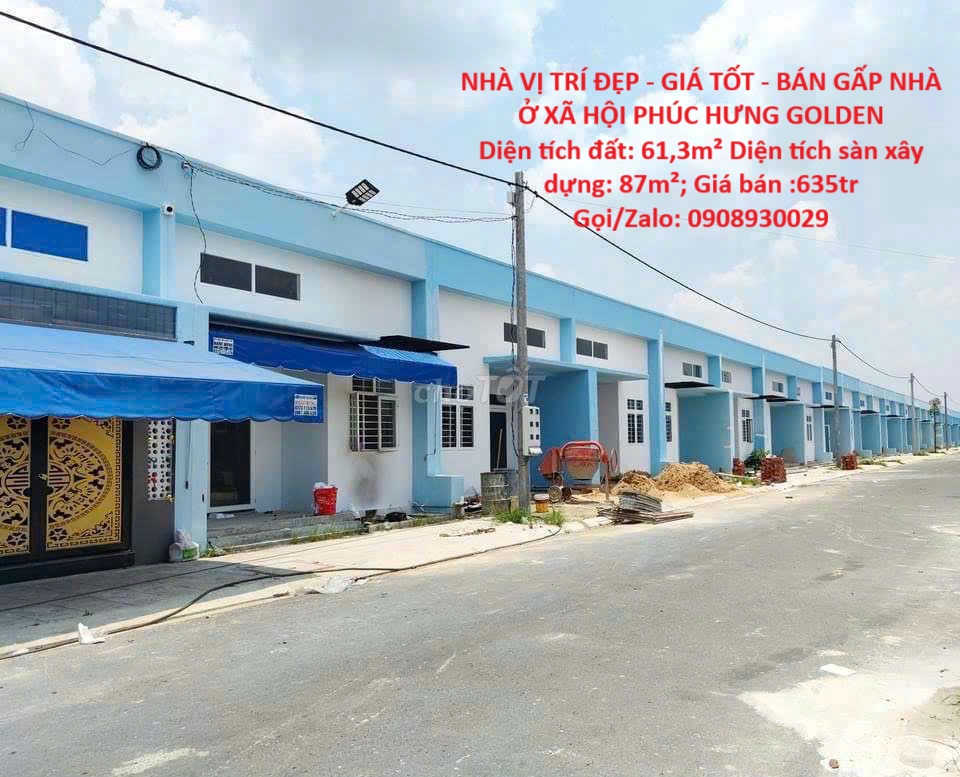  NHÀ VỊ TRÍ ĐẸP - GIÁ TỐT - BÁN GẤP NHÀ Ở XÃ HỘI PHÚC HƯNG GOLDEN 