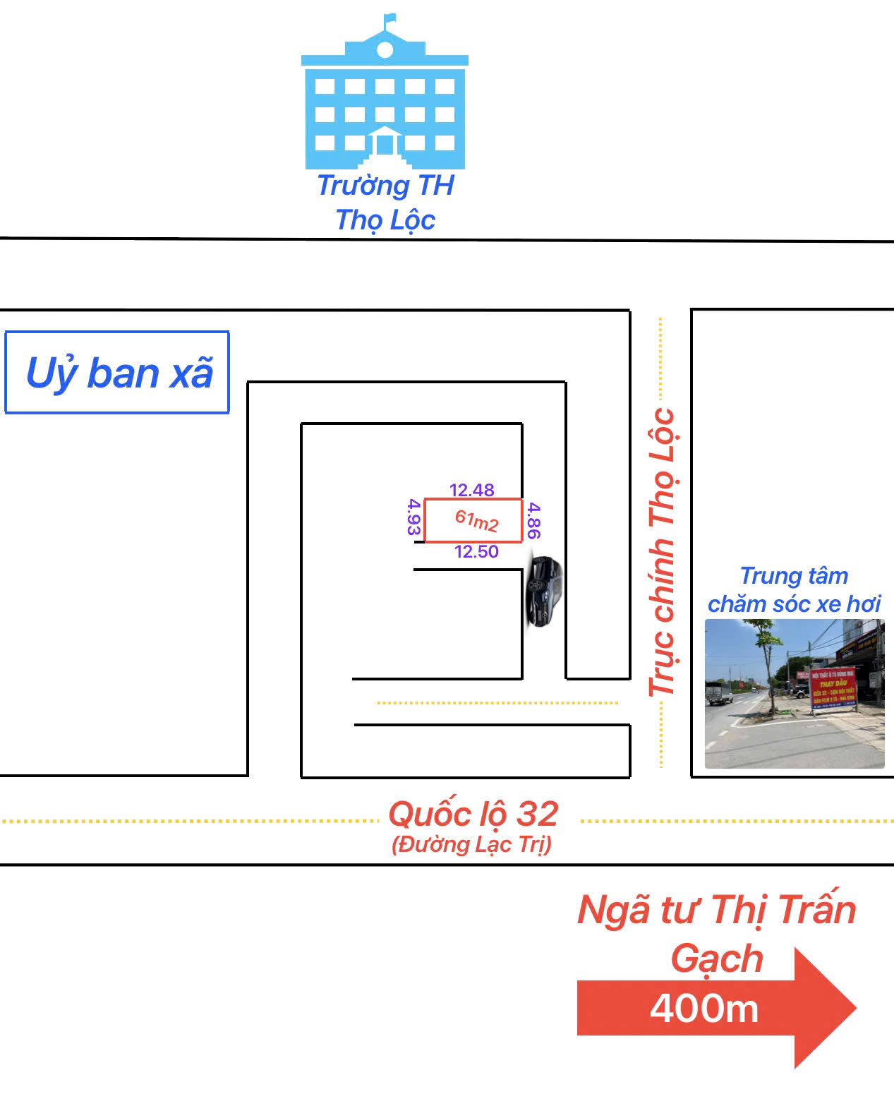  Cần bán gấp Lô góc 61m Thọ Lộc, Phúc Thọ, oto vào tận đất, chỉ hơn 2 tỷ. 