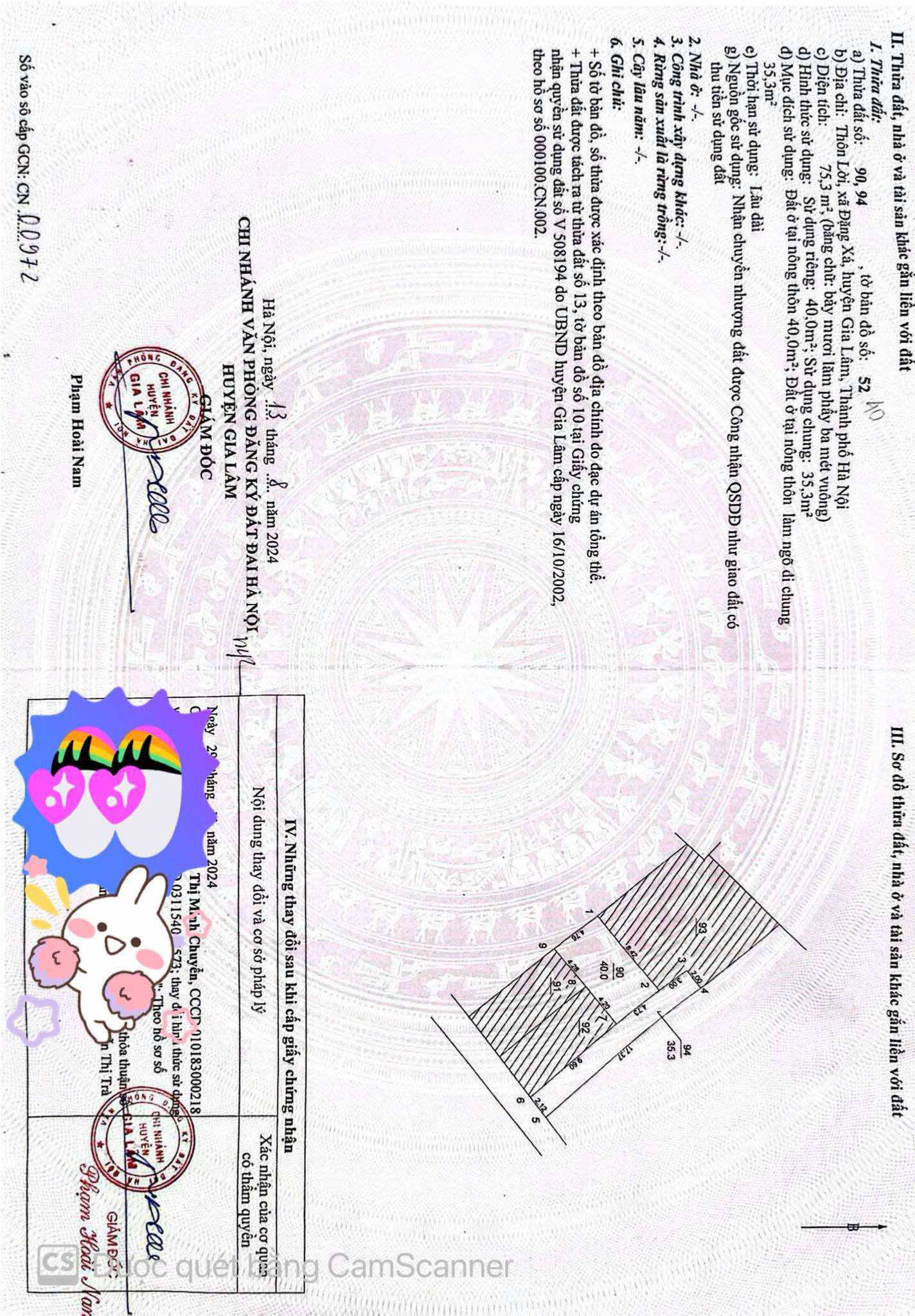  CHÍNH CHỦ CẦN BÁN 40 M2 THÔN LỜI-ĐẶNG XÁ, GIÁ CHỈ 3.45 TỶ, LH 0985865658 