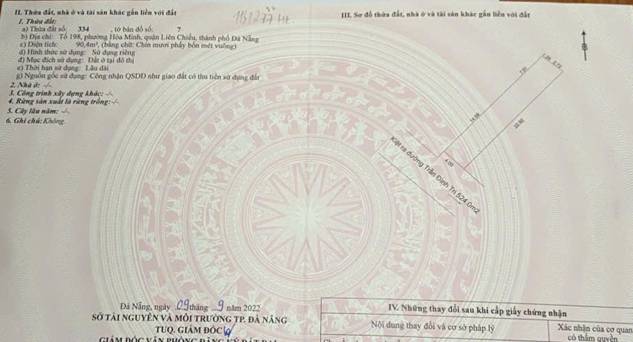  ????Cần bán đất kiệt trước nhà 5m đường Trần Đình Tri - Gần biển 