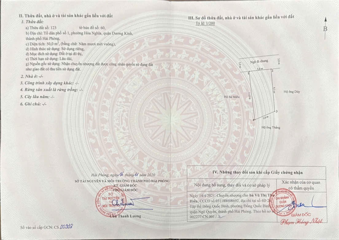  LÔ HIẾM 1,2XX TỶ – HOÀ NGHĨA DƯƠNG KINH – GẦN VINHOMES – LÔ CUỐI CÓ SÂN CỔNG RIÊNG – ZALO 0567 222 555 